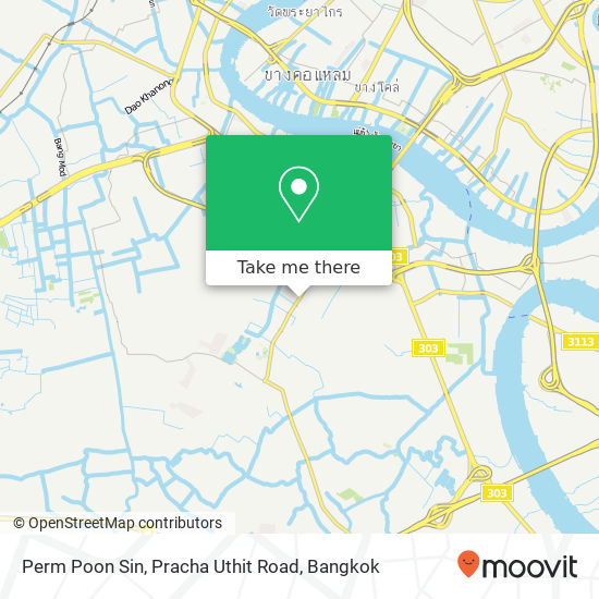 Perm Poon Sin, Pracha Uthit Road map