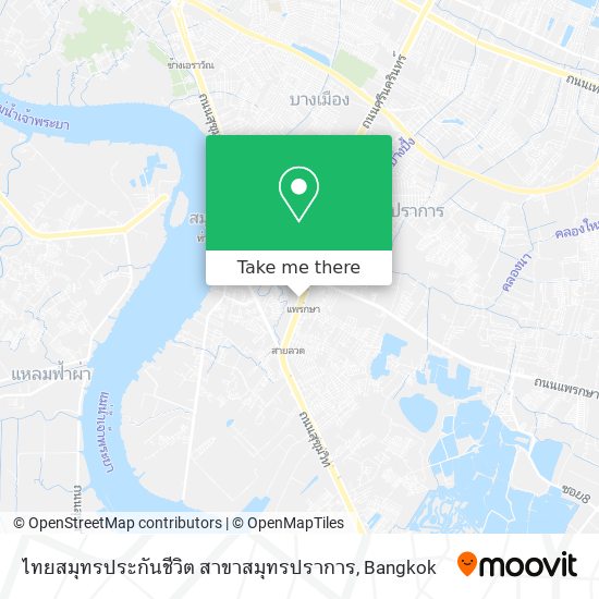 ไทยสมุทรประกันชีวิต สาขาสมุทรปราการ map