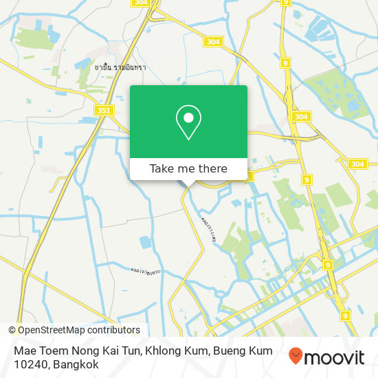 Mae Toem Nong Kai Tun, Khlong Kum, Bueng Kum 10240 map