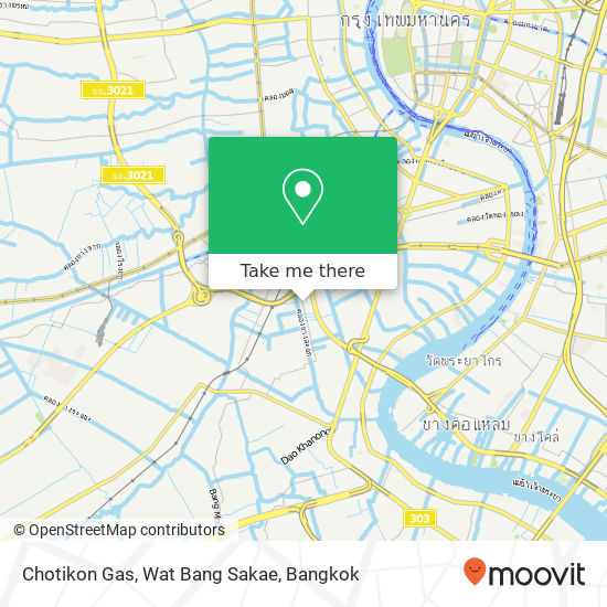 Chotikon Gas, Wat Bang Sakae map