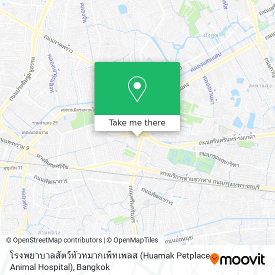 โรงพยาบาลสัตว์หัวหมากเพ็ทเพลส (Huamak Petplace Animal Hospital) map