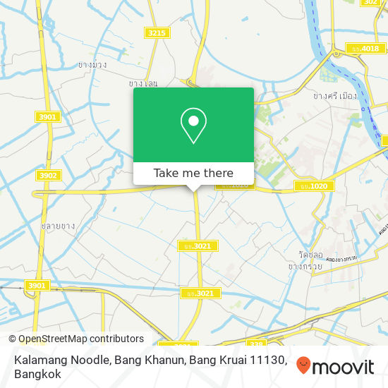 Kalamang Noodle, Bang Khanun, Bang Kruai 11130 map