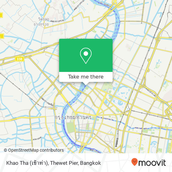 Khao Tha (เข้าท่า), Thewet Pier map