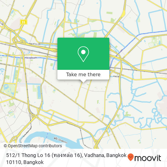 512 / 1 Thong Lo 16 (ทองหล่อ 16), Vadhana, Bangkok 10110 map