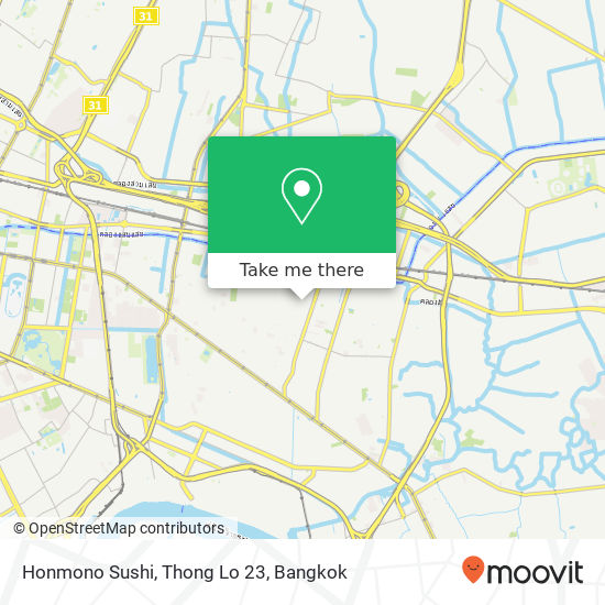 Honmono Sushi, Thong Lo 23 map