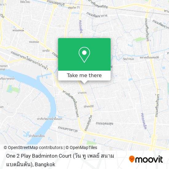 One 2 Play Badminton Court (วัน ทู เพลย์ สนามแบดมินตัน) map