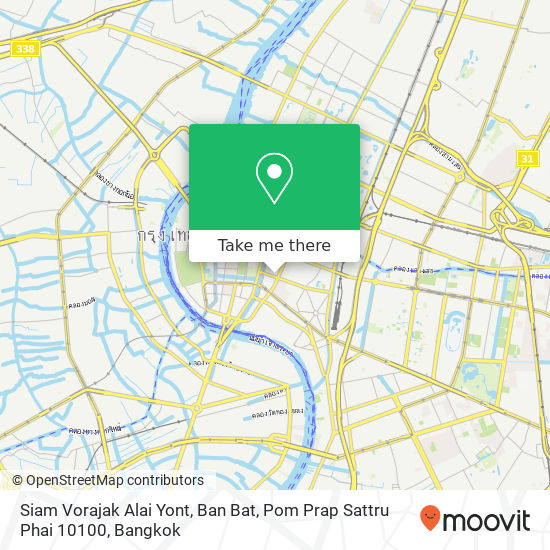 Siam Vorajak Alai Yont, Ban Bat, Pom Prap Sattru Phai 10100 map