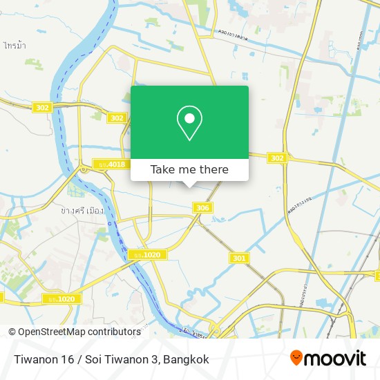 Tiwanon 16 / Soi Tiwanon 3 map
