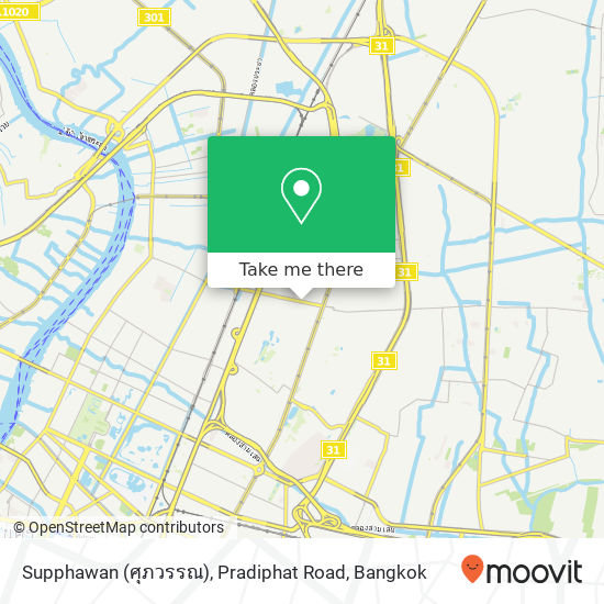 Supphawan (ศุภวรรณ), Pradiphat Road map