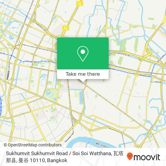 Sukhumvit Sukhumvit Road / Soi Soi Watthana, 瓦塔那县, 曼谷 10110 map