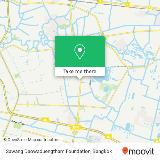 Sawang Daowaduengtham Foundation map