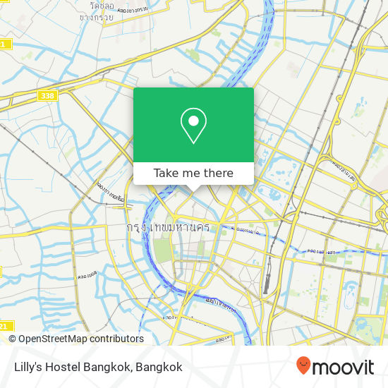 Lilly's Hostel Bangkok map