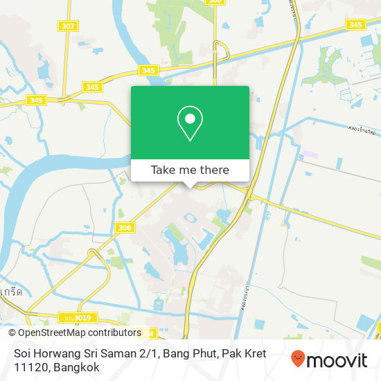 Soi Horwang Sri Saman 2 / 1, Bang Phut, Pak Kret 11120 map