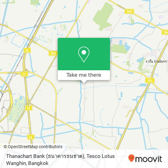 Thanachart Bank (ธนาคารธนชาต), Tesco Lotus Wanghin map