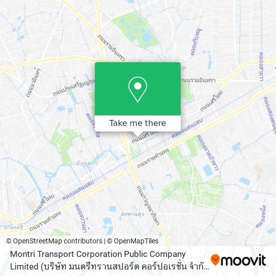 Montri Transport Corporation Public Company Limited (บริษัท มนตรีทรานสปอร์ต คอร์ปอเรชั่น จำกัด (มหา map