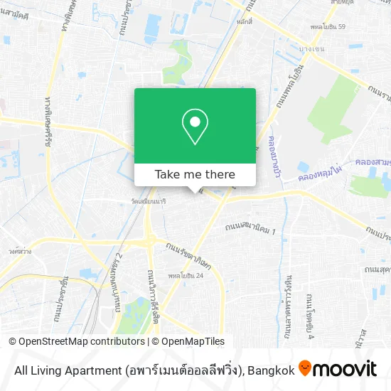 All Living Apartment (อพาร์เมนต์ออลลีฟวิ่ง) map