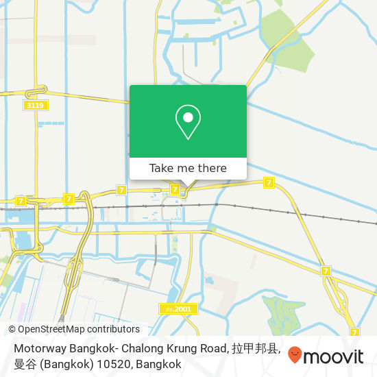 Motorway Bangkok- Chalong Krung Road, 拉甲邦县, 曼谷 (Bangkok) 10520 map