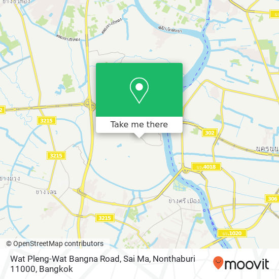 Wat Pleng-Wat Bangna Road, Sai Ma, Nonthaburi 11000 map