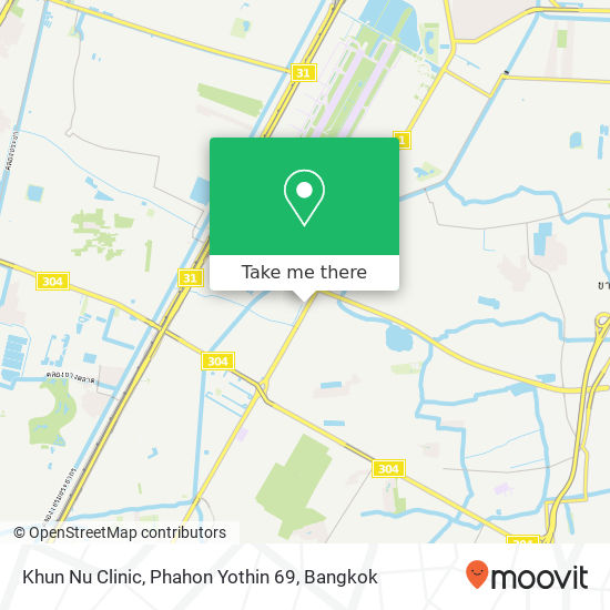 Khun Nu Clinic, Phahon Yothin 69 map
