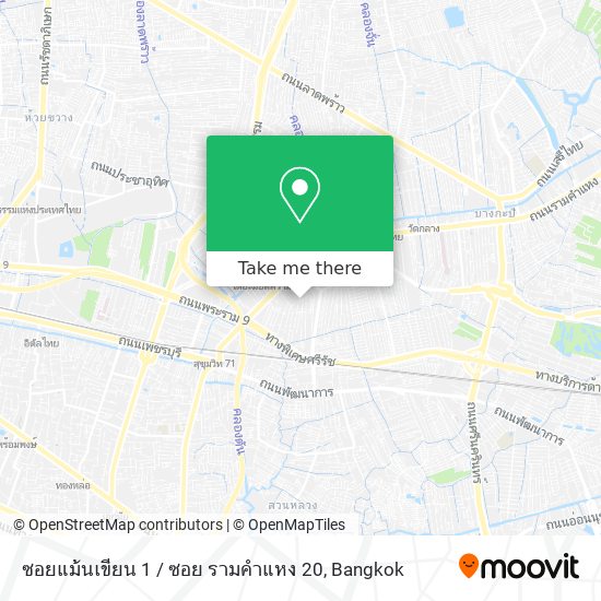 ซอยแม้นเขียน 1 / ซอย รามคำแหง 20 map