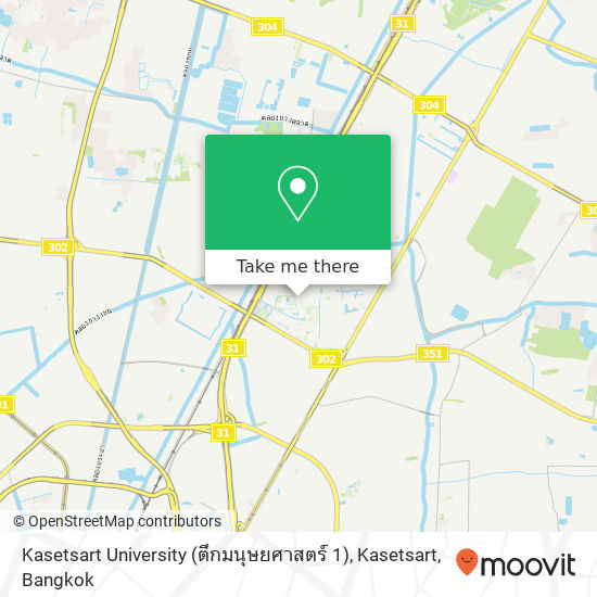 Kasetsart University (ตึกมนุษยศาสตร์ 1), Kasetsart map