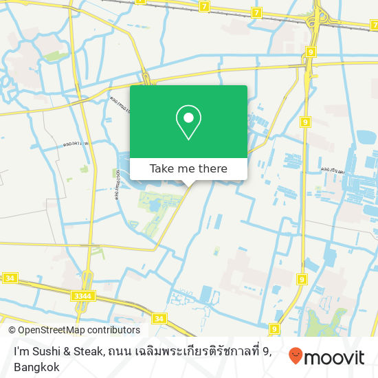 I'm Sushi & Steak, ถนน เฉลิมพระเกียรติรัชกาลที่ 9 map