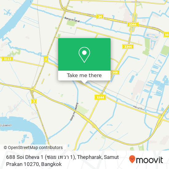 688 Soi Dheva 1 (ซอย เทวา 1), Thepharak, Samut Prakan 10270 map