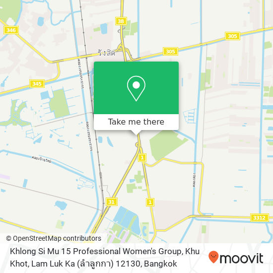 Khlong Si Mu 15 Professional Women's Group, Khu Khot, Lam Luk Ka (ลำลูกกา) 12130 map