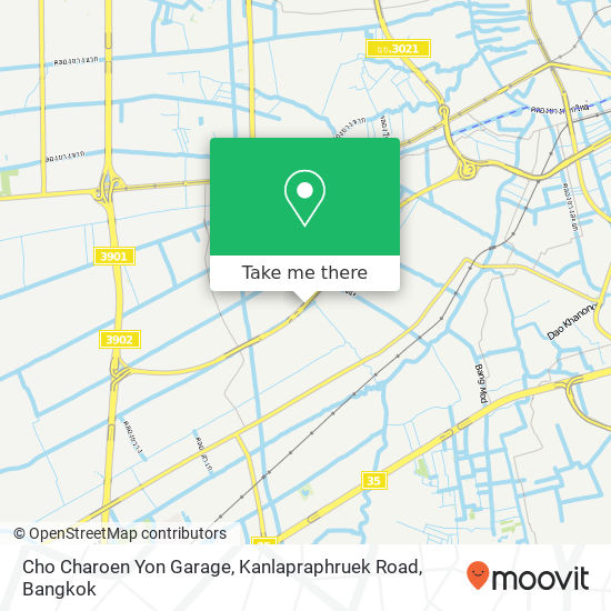 Cho Charoen Yon Garage, Kanlapraphruek Road map