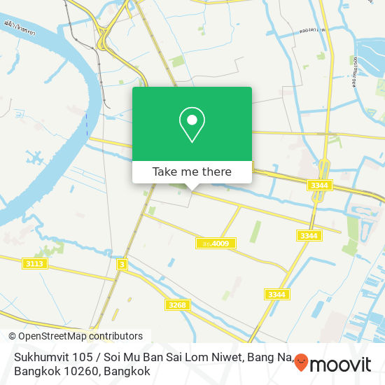 Sukhumvit 105 / Soi Mu Ban Sai Lom Niwet, Bang Na, Bangkok 10260 map