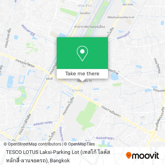 TESCO LOTUS Laksi-Parking Lot (เทสโก้ โลตัส หลักสี่-ลานจอดรถ) map