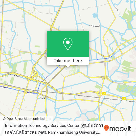 Information Technology Services Center (ศูนย์บริการเทคโนโลยีสารสนเทศ), Ramkhamhaeng University map