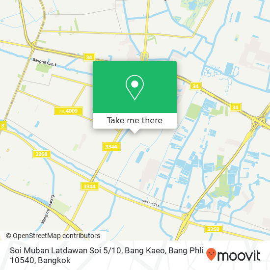 Soi Muban Latdawan Soi 5 / 10, Bang Kaeo, Bang Phli 10540 map
