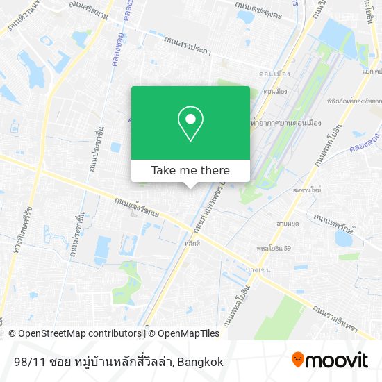 98 / 11 ซอย หมู่บ้านหลักสี่วิลล่า map