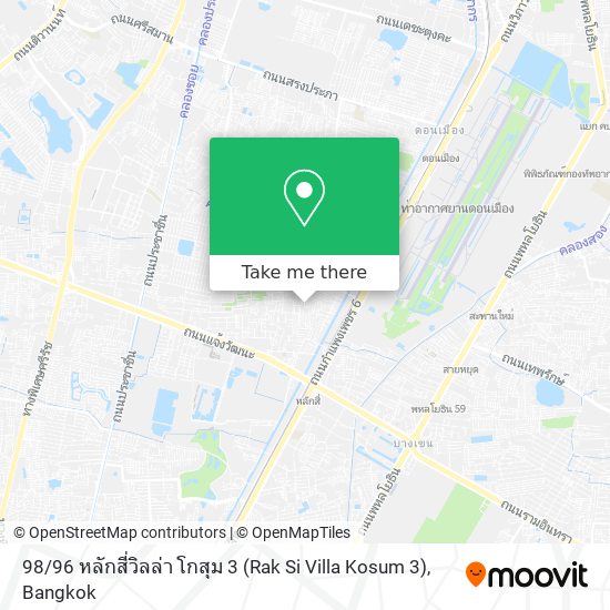 98 / 96 หลักสี่วิลล่า โกสุม 3 (Rak Si Villa Kosum 3) map