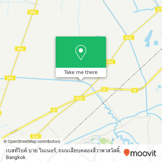 เบสท์ไบค์ บาย วินเนอร์, ถนนเลียบคลองสี่วาพาสวัสดิ์ map