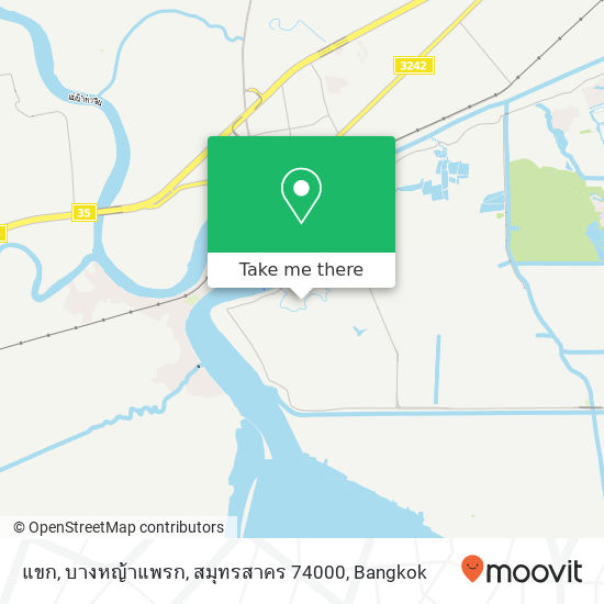 แขก, บางหญ้าแพรก, สมุทรสาคร 74000 map