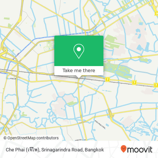 Che Phai (เจ๊ไพ), Srinagarindra Road map