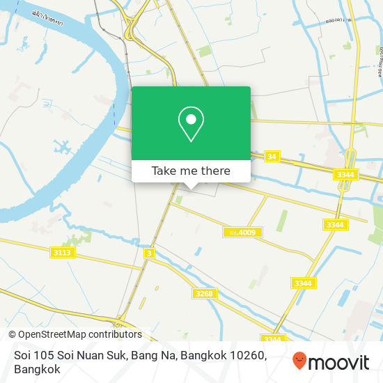 Soi 105 Soi Nuan Suk, Bang Na, Bangkok 10260 map