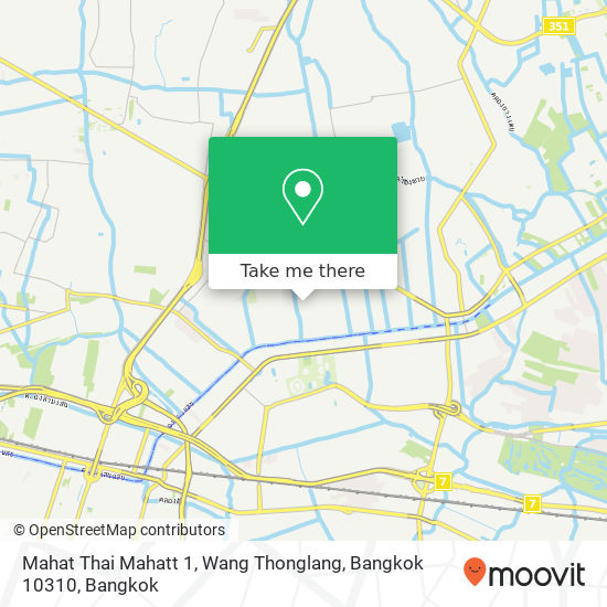 Mahat Thai Mahatt 1, Wang Thonglang, Bangkok 10310 map