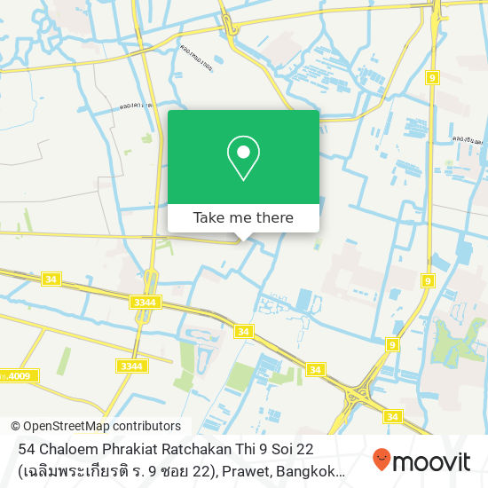 54 Chaloem Phrakiat Ratchakan Thi 9 Soi 22 (เฉลิมพระเกียรติ ร. 9 ซอย 22), Prawet, Bangkok 10250 map