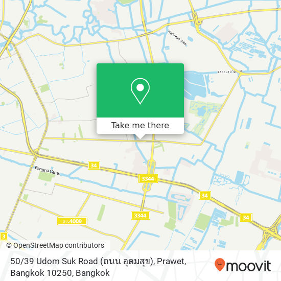 50 / 39 Udom Suk Road (ถนน อุดมสุข), Prawet, Bangkok 10250 map