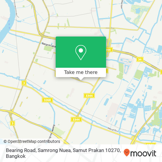 Bearing Road, Samrong Nuea, Samut Prakan 10270 map