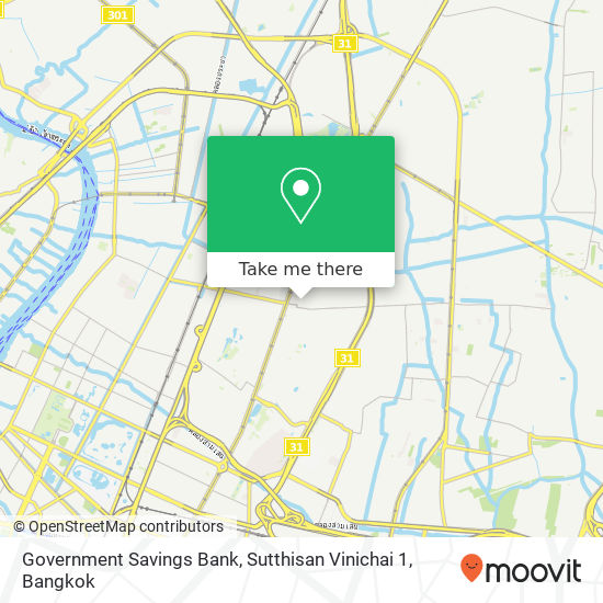 Government Savings Bank, Sutthisan Vinichai 1 map