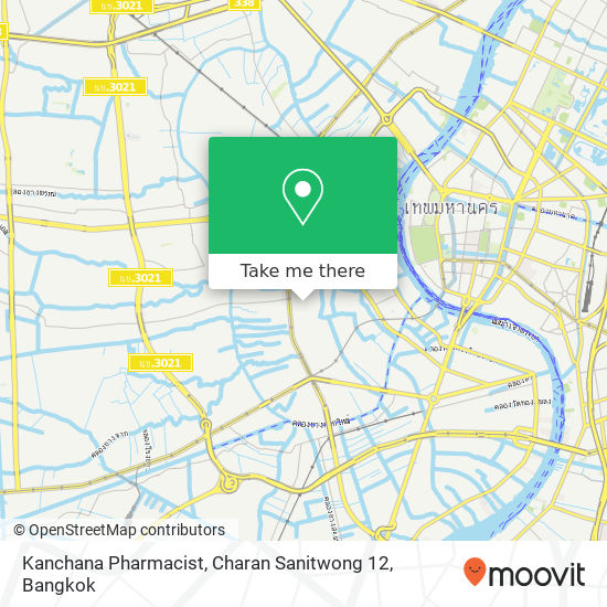 Kanchana Pharmacist, Charan Sanitwong 12 map
