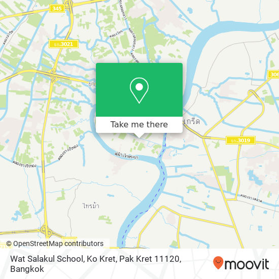 Wat Salakul School, Ko Kret, Pak Kret 11120 map