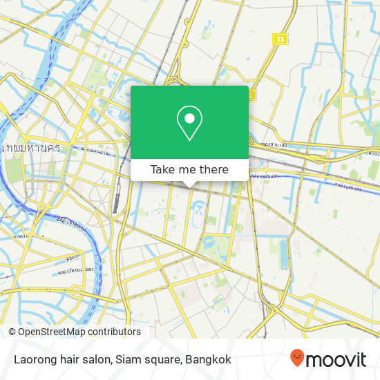 Laorong hair salon, Siam square map