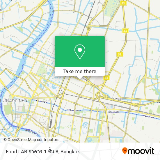 Food LAB อาคาร 1 ชั้น 8 map