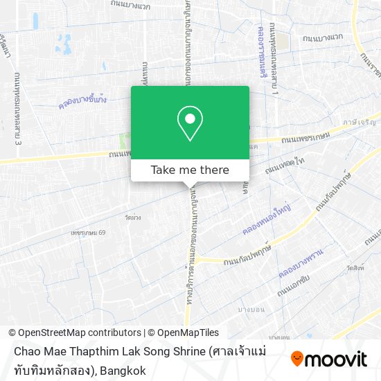 Chao Mae Thapthim Lak Song Shrine (ศาลเจ้าแม่ทับทิมหลักสอง) map