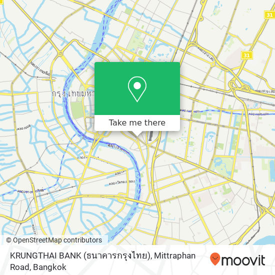 KRUNGTHAI BANK (ธนาคารกรุงไทย), Mittraphan Road map